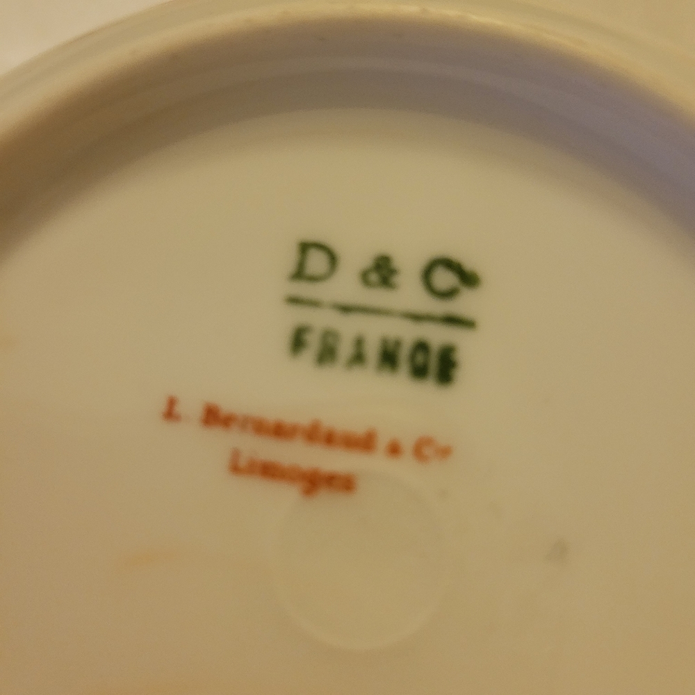 Vintage Dish ~ L. Bernardaud & Co Limoges D & Co France ~ Greek Key Pattern Bowl - Picture 4 of 9